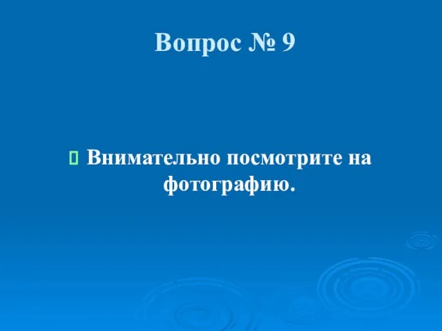 Вопрос № 9 Внимательно посмотрите на фотографию.