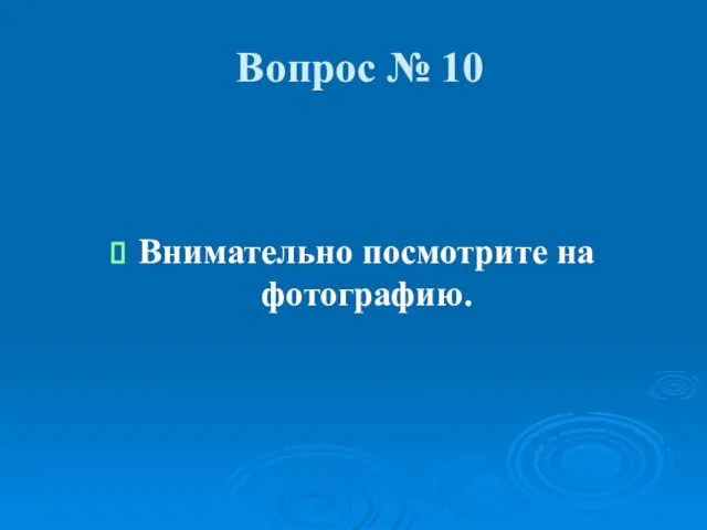 Вопрос № 10 Внимательно посмотрите на фотографию.