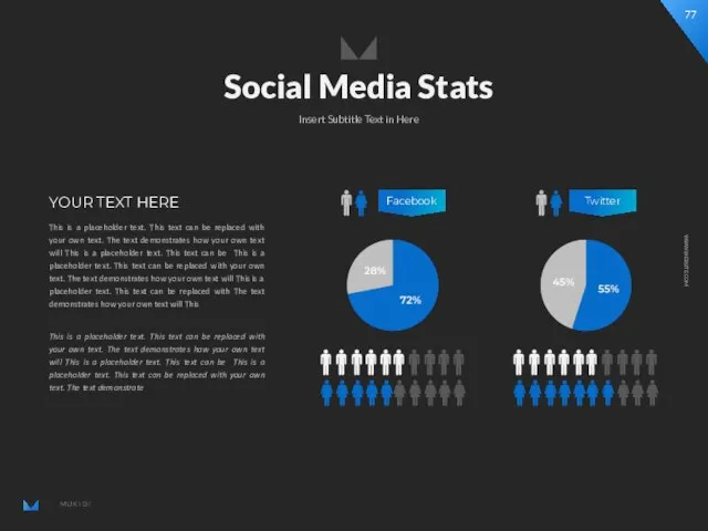 Social Media Stats Insert Subtitle Text in Here