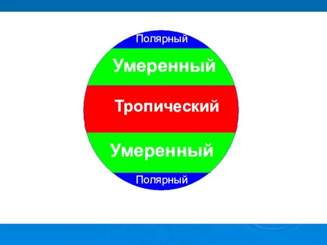 Тропический Полярный Полярный Умеренный Умеренный