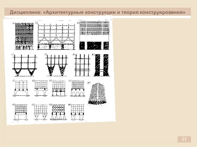 Дисциплина: «Архитектурные конструкции и теория конструирования» 11