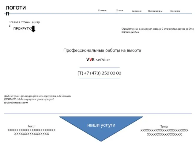 Профессиональные работы на высоте VVK service (T) +7 (473) 250 00 00