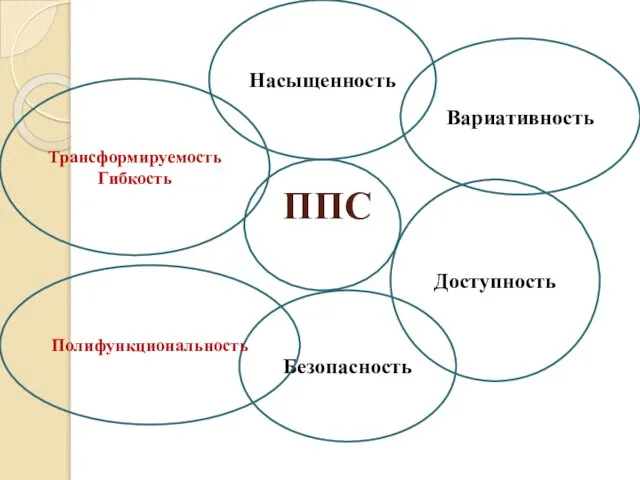 ППС Трансформируемость Гибкость Доступность Вариативность Безопасность Насыщенность Полифункциональность