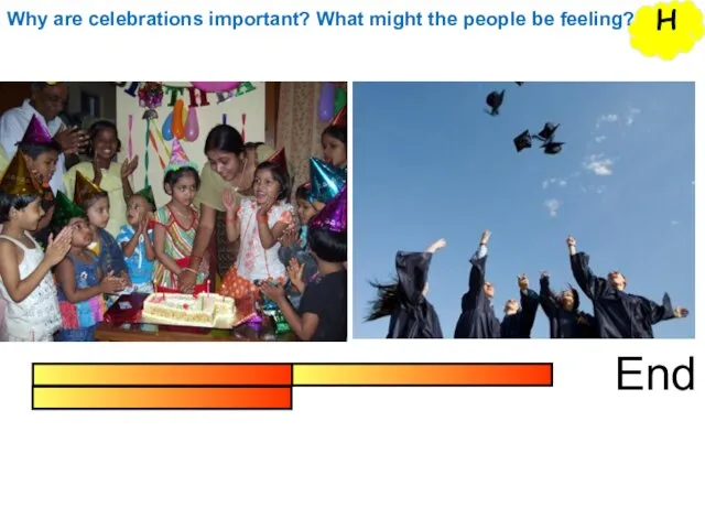 End H Why are celebrations important? What might the people be feeling?