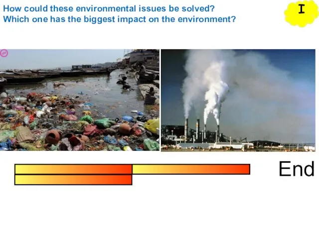 End I How could these environmental issues be solved? Which one has