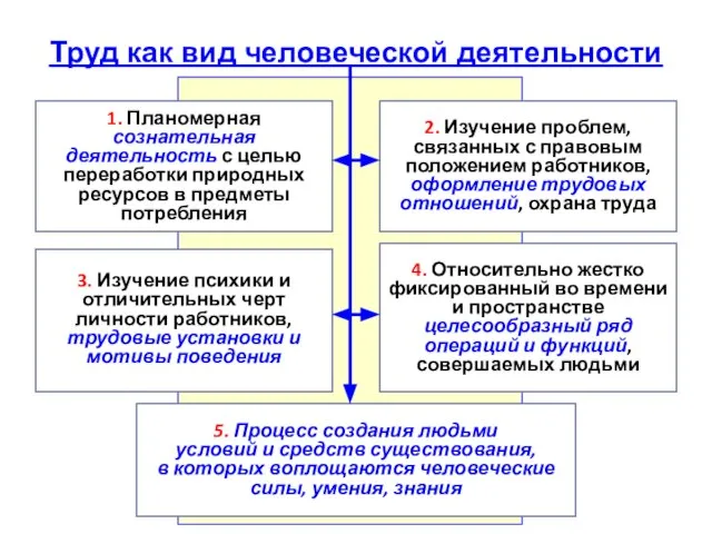 ФИЛОСОФИЯ СОЦИОЛОГИЯ ПРАВОВЕДЕНИЕ ПСИХОЛОГИЯ ЭКОНОМИКА Труд как вид человеческой деятельности 1. Планомерная