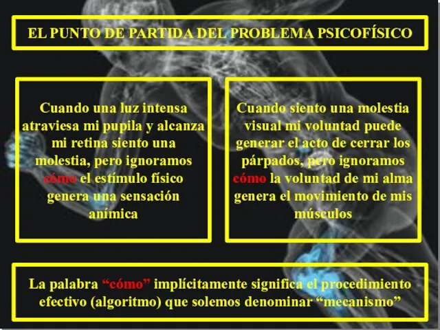 La palabra “cómo” implícitamente significa el procedimiento efectivo (algoritmo) que solemos denominar