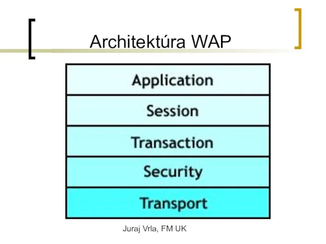 Juraj Vrla, FM UK Architektúra WAP