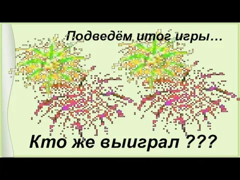 Кто же выиграл ??? Подведём итог игры…