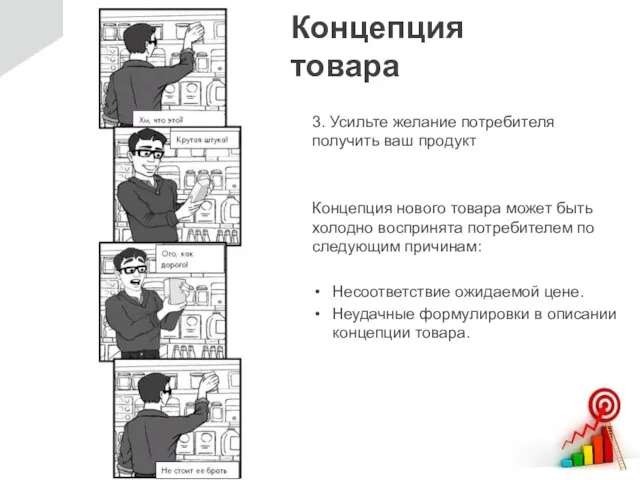 Концепция товара 3. Усильте желание потребителя получить ваш продукт Концепция нового товара