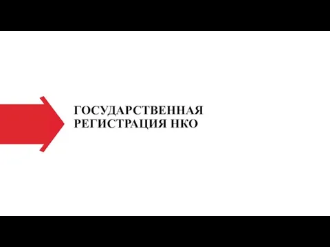 ГОСУДАРСТВЕННАЯ РЕГИСТРАЦИЯ НКО