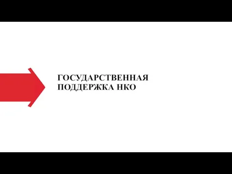 ГОСУДАРСТВЕННАЯ ПОДДЕРЖКА НКО