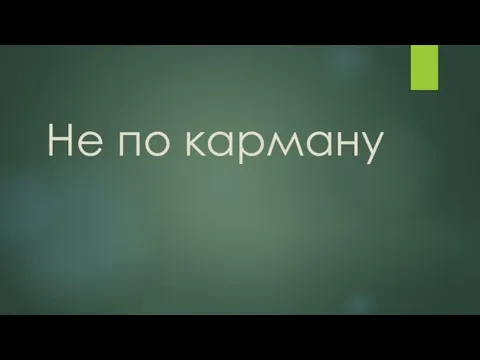 Не по карману