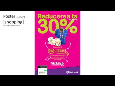 Poster segment [shopping] smartphone | procent % | price tag