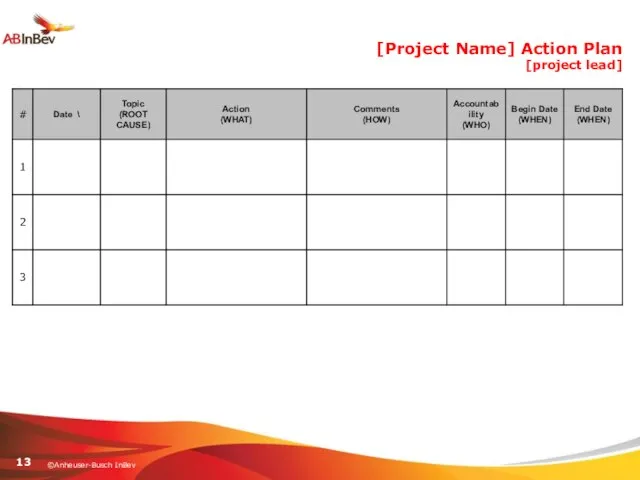 [Project Name] Action Plan [project lead]