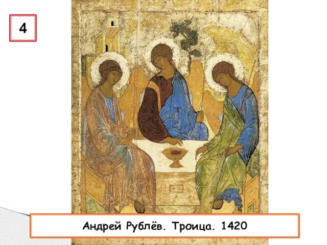 4 Андрей Рублёв. Троица. 1420