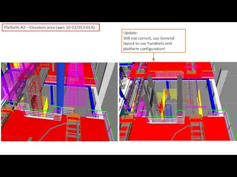 Platform A2 – Elevators area (axes 10-12/013-014): Update: Still not correct, use