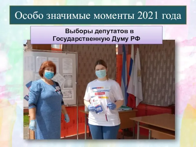 Особо значимые моменты 2021 года Выборы депутатов в Государственную Думу РФ