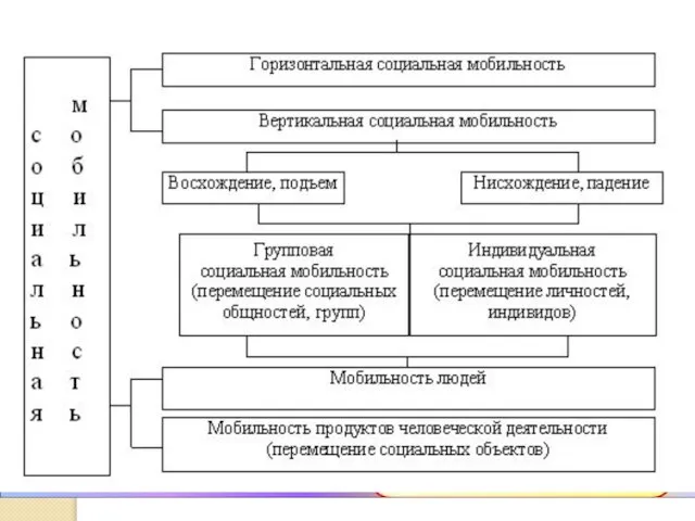 Социальная мобильность изменение индивидом, социальной группой своего места в социальной структуре