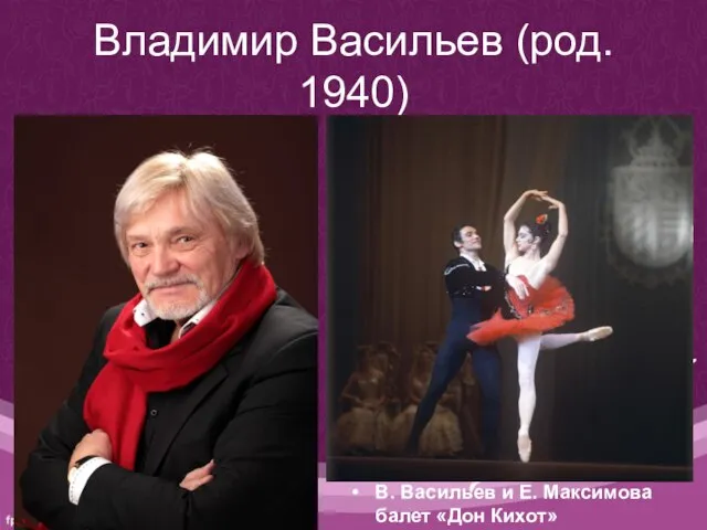 Владимир Васильев (род. 1940) В. Васильев и Е. Максимова балет «Дон Кихот»