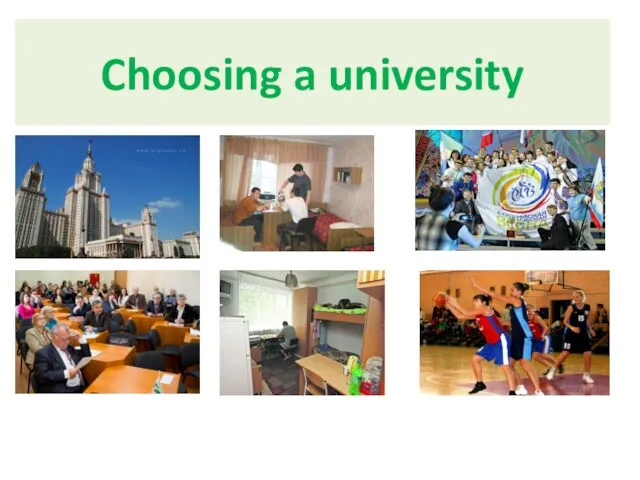 Choosing a university