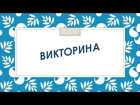 ВИКТОРИНА