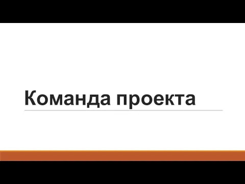 Команда проекта