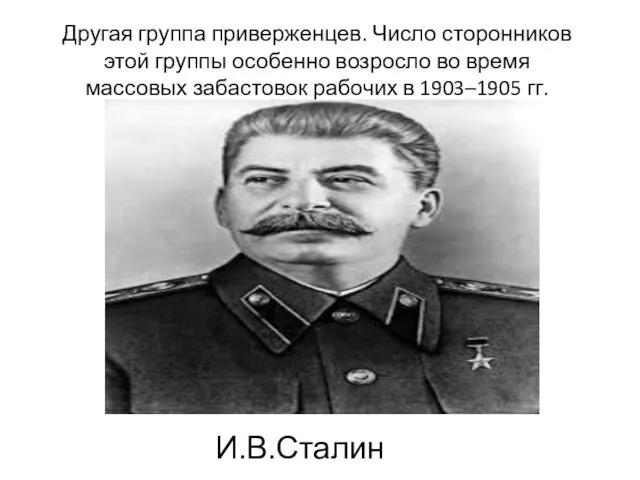 Другая группа приверженцев. Число сторонников этой группы особенно возросло во время массовых