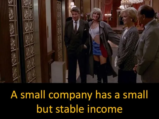 A small company has a small but stable income