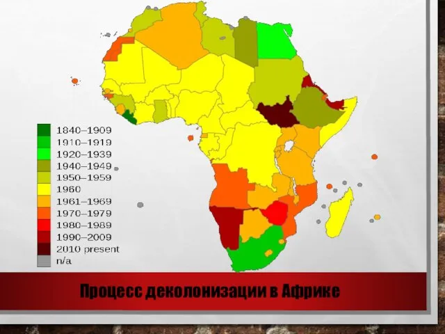 Процесс деколонизации в Африке