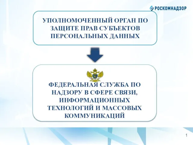 ФЕДЕРАЛЬНАЯ СЛУЖБА ПО НАДЗОРУ В СФЕРЕ СВЯЗИ, ИНФОРМАЦИОННЫХ ТЕХНОЛОГИЙ И МАССОВЫХ КОММУНИКАЦИЙ