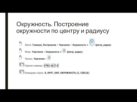 Окружность. Построение окружности по центру и радиусу