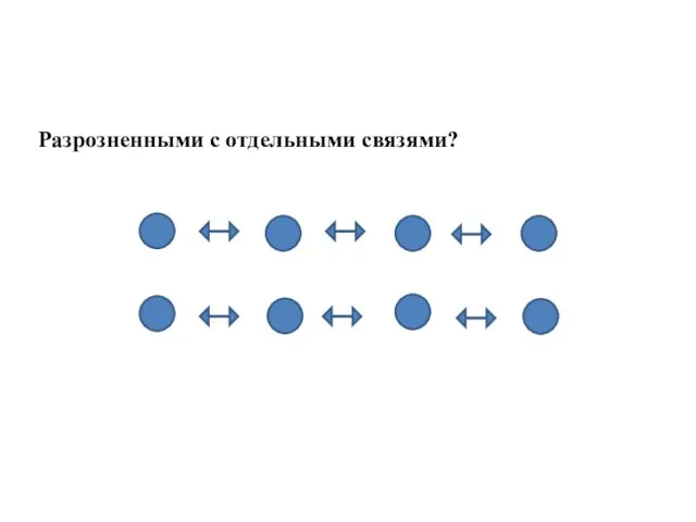 Разрозненными с отдельными связями?