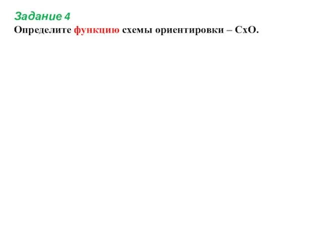 Задание 4 Определите функцию схемы ориентировки – СхО.