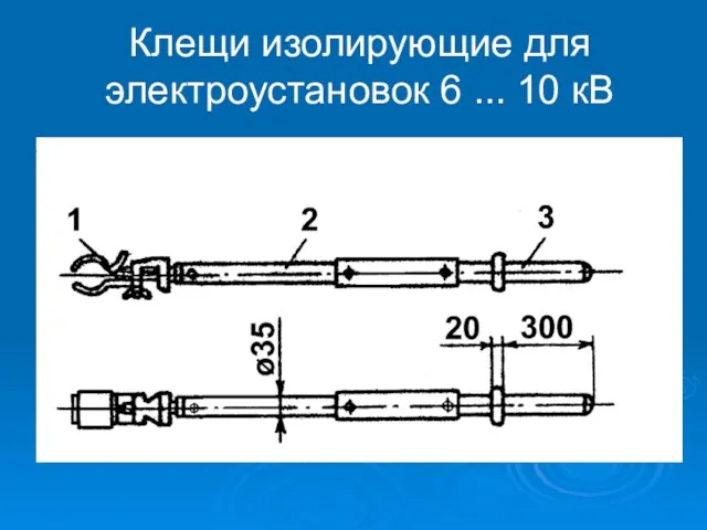 Клещи изолирующие для электроустановок 6 ... 10 кВ