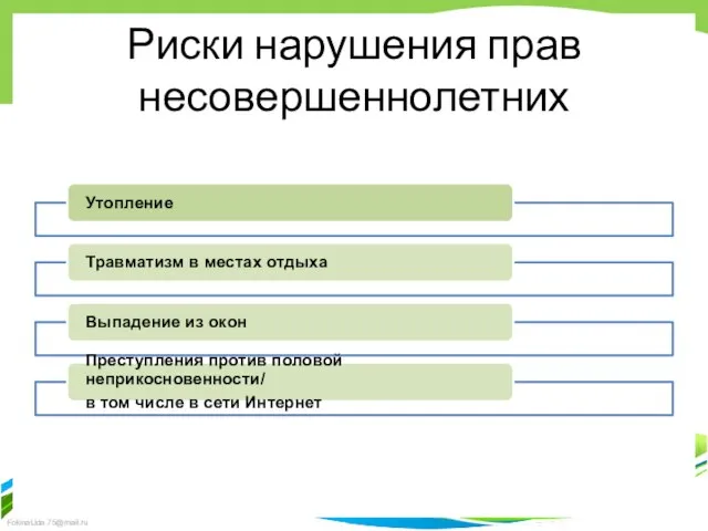 Риски нарушения прав несовершеннолетних