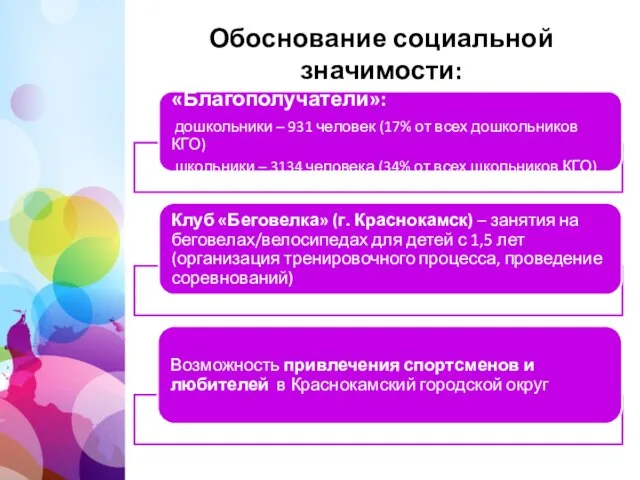 Обоснование социальной значимости: