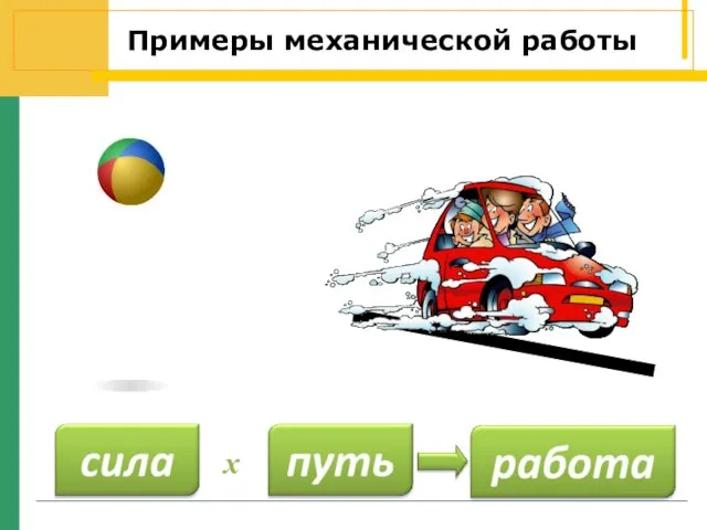 Примеры механической работы х