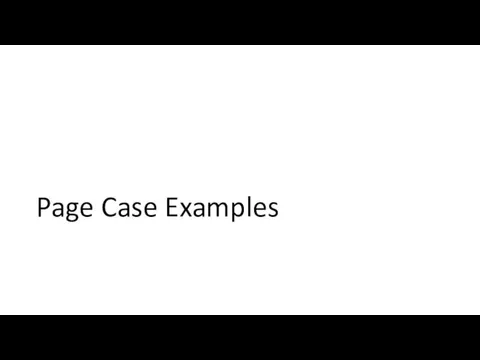 Page Case Examples