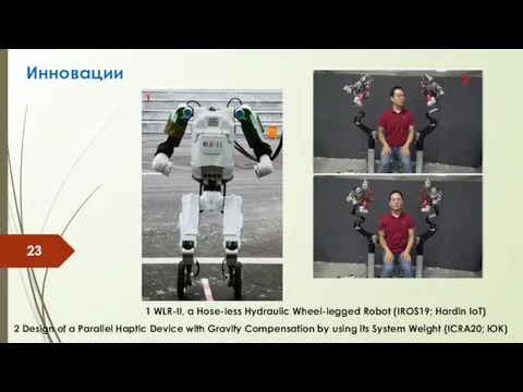 Инновации 1 WLR-II, a Hose-less Hydraulic Wheel-legged Robot (IROS19; Hardin IoT) 2