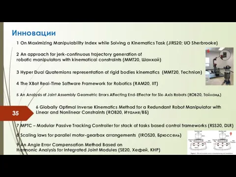 Инновации 1 On Maximizing Manipulability Index while Solving a Kinematics Task (JIRS20;