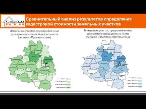 Сравнительный анализ результатов определения кадастровой стоимости земельных участков Земельные участки, предназначенные для