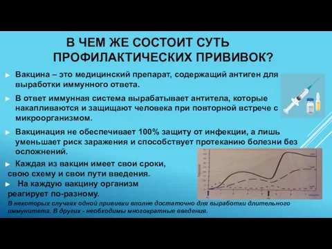 В ЧЕМ ЖЕ СОСТОИТ СУТЬ ПРОФИЛАКТИЧЕСКИХ ПРИВИВОК? Вакцина – это медицинский препарат,