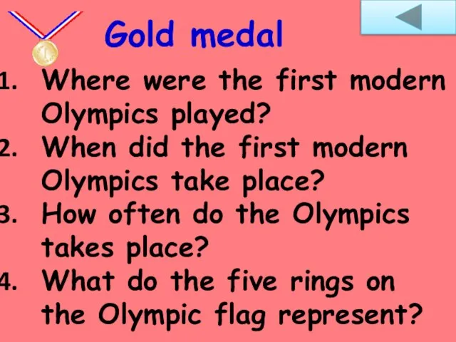 Where were the first modern Olympics played? When did the first modern