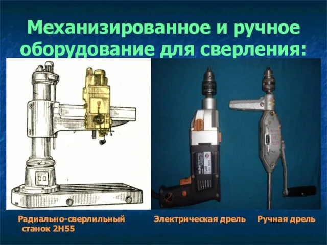 Механизированное и ручное оборудование для сверления: Радиально-сверлильный Электрическая дрель Ручная дрель станок 2Н55