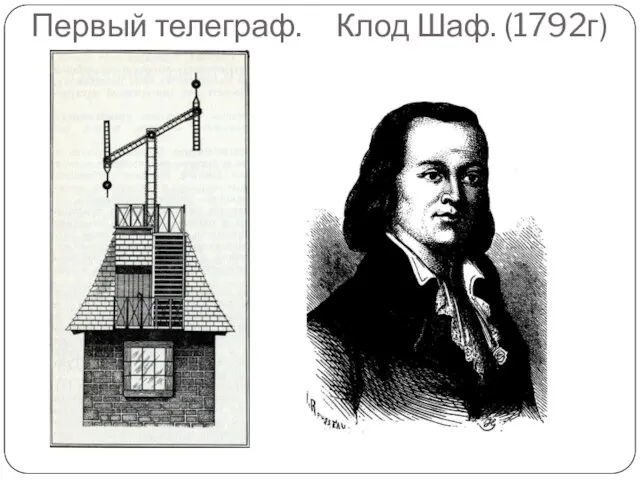 Первый телеграф. Клод Шаф. (1792г)