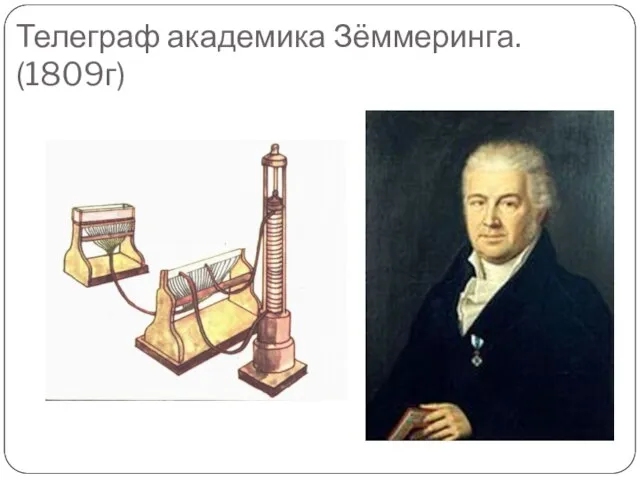 Телеграф академика Зёммеринга. (1809г)