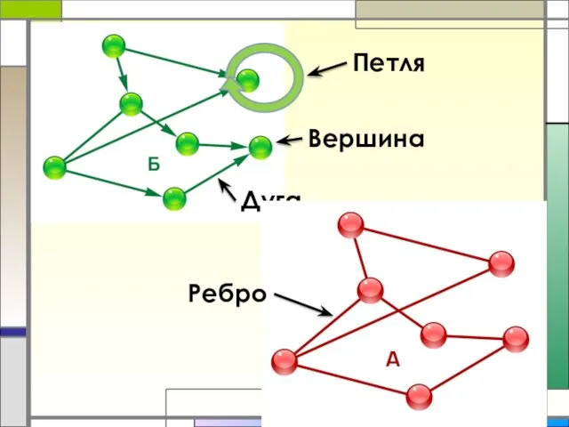 Петля Вершина Дуга Ребро