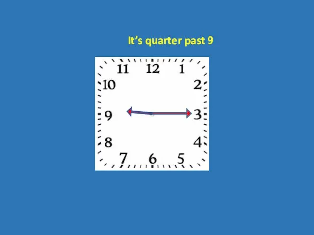 It’s quarter past 9