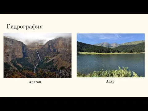 Гидрография Арагон Адур